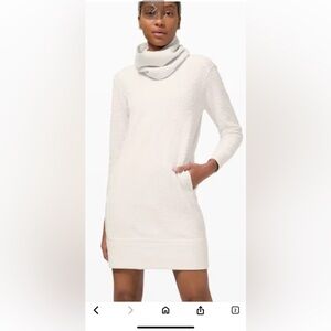 Lululemon heathered cream “on repeat” Women's Sweater Dress